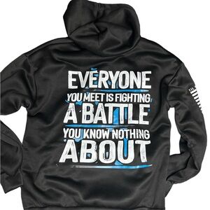 Black Hoodie with Motivational Text